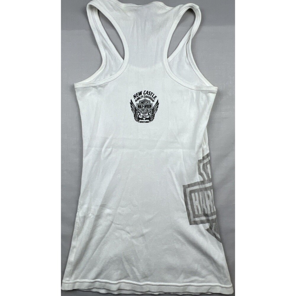 Harley Davidson New Castle Bedazzled Ribbed Tank Top Large - Picture 5 of 6